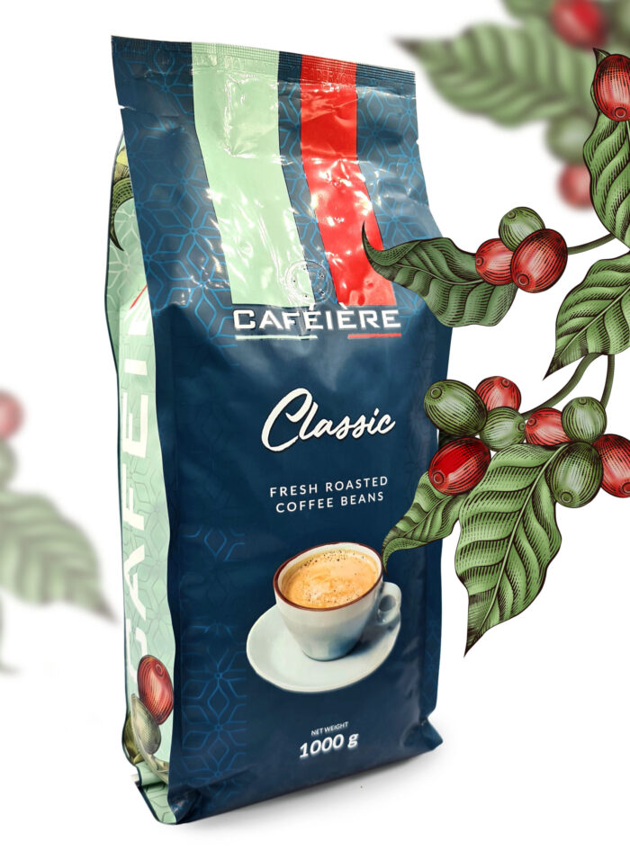 Kawa ziarnista CAFEIERE Classic 1000 g – opakowanie z ziarnami kawy