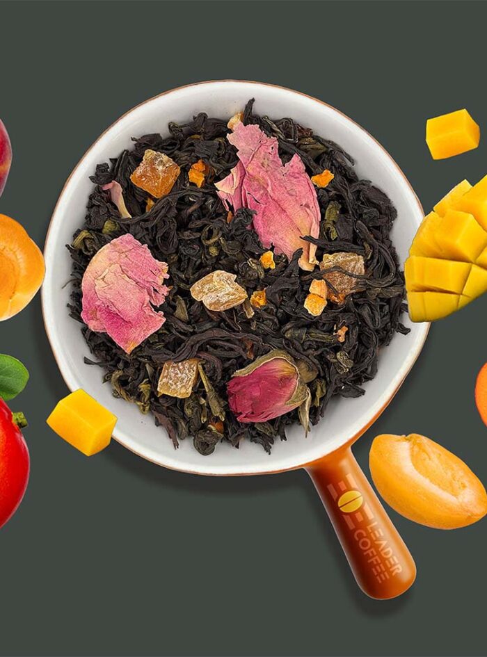 WAKA Herbata czarna i zielona z kawałkami moreli i mango 1002 Noc, 100g_2