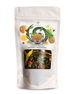 Herbata zielona Ananas i poziomka, 100g