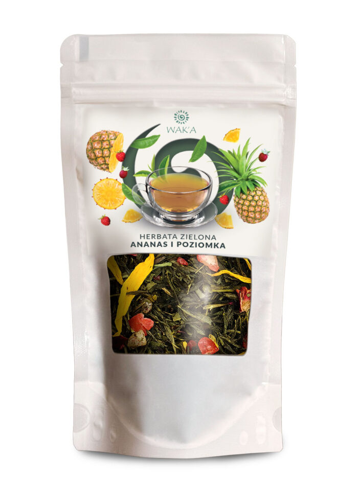WAKA Herbata zielona Ananas i poziomka, 100g