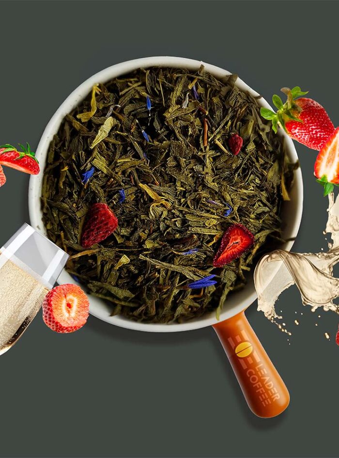 WAKA Herbata zielona Sencha Truskawki w Szampanie, 100g_2