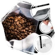 Kawa cafeiere nowoczesne opakowanie z wentylem i zamknięciem ZIP lock