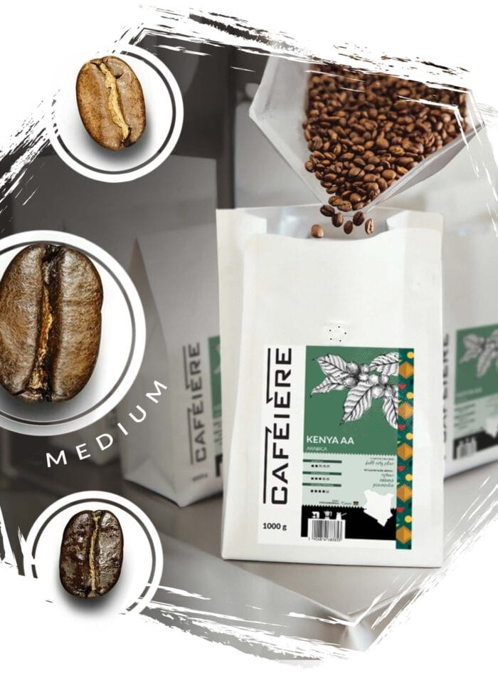 cafeiere Kenia stopień palenia kawy średni