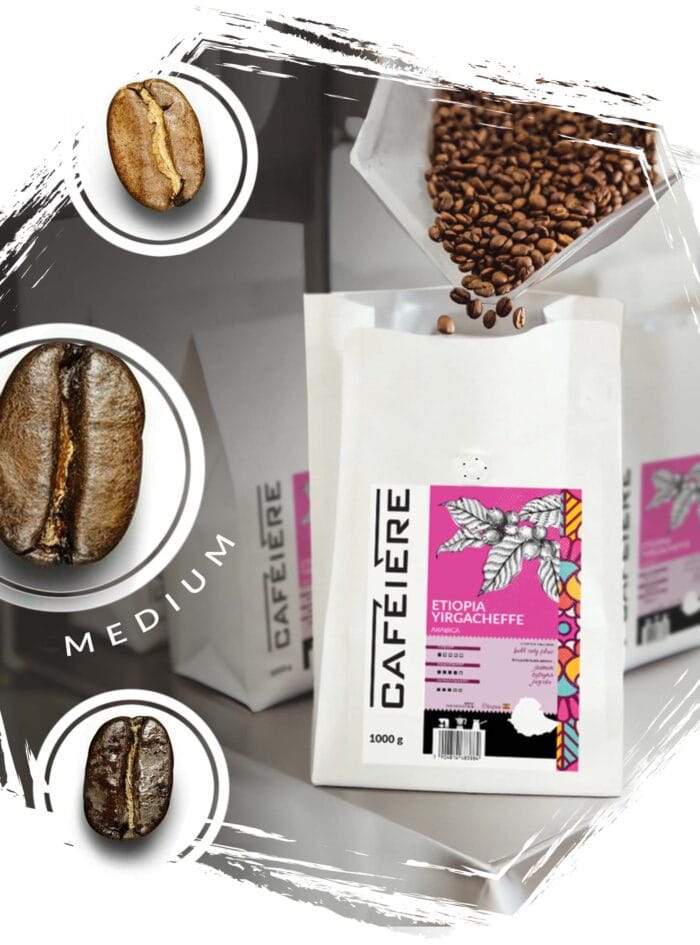 cafeiere Yirgacheffe stopień palenia kawy średni