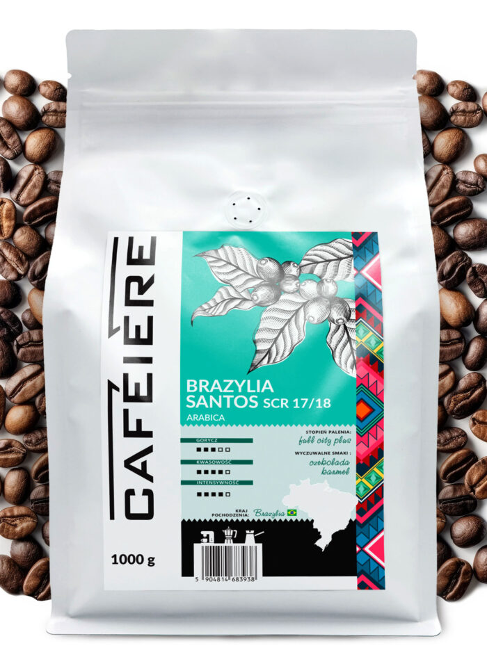 Kawa ziarnista Cafeiere Brazylia santos.jpg Kawa ziarnista Cafeiere Brazylia santos