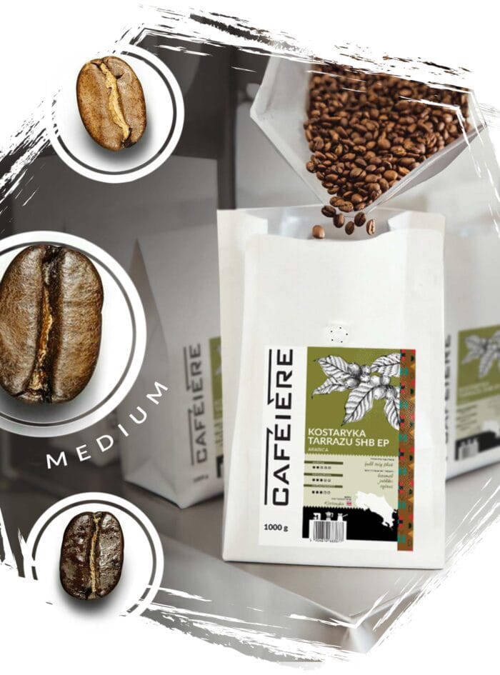 cafeiere Kostaryka stopień palenia kawy średni