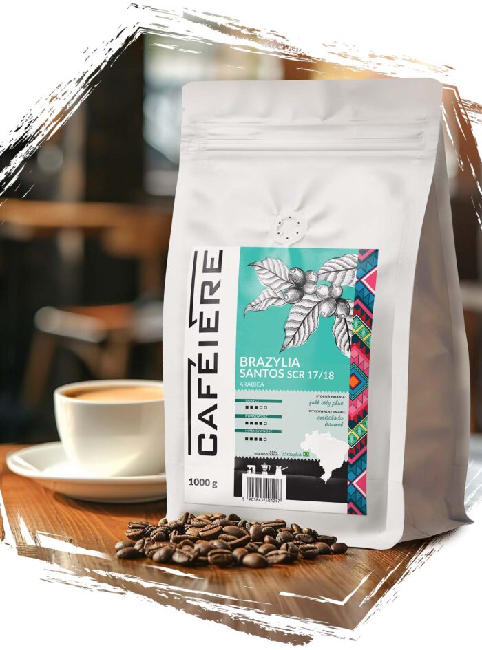 Kawa ziarnista Cafeiere Brazylia santos.jpg Kawa ziarnista Cafeiere Brazylia santos